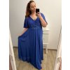 Šaty plesové dlouhé elegantní společenské krátký rukáv dámské nadrozměr (XL/2XL ONE SIZE) ITALSKÁ MÓDA IMM22PL80658/DU (Velikost XL/2XL, Barva Černá)