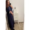 Šaty plesové dlouhé elegantní společenské krátký rukáv dámské nadrozměr (XL/2XL ONE SIZE) ITALSKÁ MÓDA IMM22PL80658/DU (Velikost XL/2XL, Barva Černá)