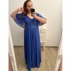 Šaty plesové dlouhé elegantní společenské krátký rukáv dámské nadrozměr (XL/2XL ONE SIZE) ITALSKÁ MÓDA IMM22PL80658/DU (Velikost XL/2XL, Barva Černá)