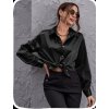 Košile dlouhý rukáv saténová dámská (S/M ONE SIZE) ITALSKÁ MÓDA IMM23UN7988/DU (Velikost S/M/L, Barva bílá)