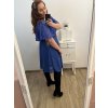 Šaty společenské elegantní šifonové krátký rukáv dámské nadrozměr (XL/2XL ONE SIZE) ITALSKÁ MÓDA IMM23ALESA/DU (Velikost XL/2XL, Barva fialová)