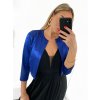 Bolerko elegantní dlouhý rukáv dámské (S/M ONE SIZE) ITALSKá MóDA IM9235170/DU (Velikost S/M/L, Barva Černá)