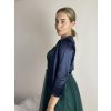 Bolerko elegantní dlouhý rukáv dámské (S/M ONE SIZE) ITALSKá MóDA IM9235170/DU (Velikost S/M/L, Barva Černá)