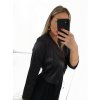 Bolerko elegantní dlouhý rukáv dámské (S/M ONE SIZE) ITALSKá MóDA IM9235170/DU (Velikost S/M/L, Barva Černá)