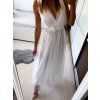 Šaty dlouhé tylové na ramínka dámské (S/M ONE SIZE) ITALSKÁ MÓDA IMM238917/DU (Velikost S/M/L, Barva Černá)