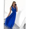 Šaty dlouhé tylové na ramínka dámské (S/M ONE SIZE) ITALSKÁ MÓDA IMM238917/DU (Velikost S/M/L, Barva Černá)