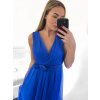 Šaty dlouhé tylové na ramínka dámské (S/M ONE SIZE) ITALSKÁ MÓDA IMM238917/DU (Velikost S/M/L, Barva Černá)