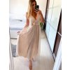 Šaty dlouhé tylové na ramínka dámské (S/M ONE SIZE) ITALSKÁ MÓDA IMM238917/DU (Velikost S/M/L, Barva Černá)