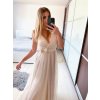 Šaty dlouhé tylové na ramínka dámské (S/M ONE SIZE) ITALSKÁ MÓDA IMM238917/DU (Velikost S/M/L, Barva Černá)