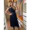 Šaty elegantní tylové krátké bez rukávu společenské dámské (S/M ONE SIZE) ITALSKÁ MÓDA IMM23FL9665/DU (Barva béžová)