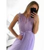 Šaty elegantní tylové krátké bez rukávu společenské dámské (S/M ONE SIZE) ITALSKÁ MÓDA IMM23FL9665/DU (Barva béžová)