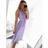 Šaty elegantní tylové krátké bez rukávu společenské dámské (S/M ONE SIZE) ITALSKÁ MÓDA IMM23FL9665/DU (Barva béžová)