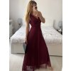 Šaty dlouhé společenské elegantní bez rukávu dámské (S/M ONE SIZE) ITALSKÁ MÓDA IMPSH233584/DU (Velikost S/M/L, Barva červená)