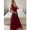 Šaty dlouhé společenské elegantní bez rukávu dámské (S/M ONE SIZE) ITALSKÁ MÓDA IMPSH233584/DU (Velikost S/M/L, Barva červená)
