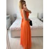 Šaty dlouhé společenské elegantní bez rukávu dámské (S/M ONE SIZE) ITALSKÁ MÓDA IMPSH233584/DU (Velikost S/M/L, Barva červená)