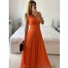 Šaty dlouhé společenské elegantní bez rukávu dámské (S/M ONE SIZE) ITALSKÁ MÓDA IMPSH233584/DU (Velikost S/M/L, Barva červená)
