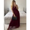 Šaty dlouhé společenské elegantní bez rukávu dámské (S/M ONE SIZE) ITALSKÁ MÓDA IMPSH233584/DU (Velikost S/M/L, Barva červená)