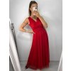 Šaty dlouhé společenské elegantní bez rukávu dámské (S/M ONE SIZE) ITALSKÁ MÓDA IMPSH233584/DU (Velikost S/M/L, Barva červená)