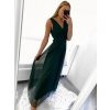 Šaty dlouhé společenské elegantní bez rukávu dámské (S/M ONE SIZE) ITALSKÁ MÓDA IMPSH233584/DU (Velikost S/M/L, Barva červená)