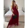 Šaty dlouhé společenské elegantní bez rukávu dámské (S/M ONE SIZE) ITALSKÁ MÓDA IMPSH233584/DU (Velikost S/M/L, Barva červená)