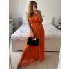 Šaty dlouhé společenské elegantní bez rukávu dámské (S/M ONE SIZE) ITALSKÁ MÓDA IMPSH233584/DU (Velikost S/M/L, Barva červená)