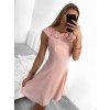 Šaty elegantní letní s krajkou bez rukávu dámské (S/M ONE SIZE) ITALSKÁ MÓDA IM923050/DU (Velikost S/M/L, Barva Černá)