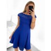 Šaty elegantní letní s krajkou bez rukávu dámské (S/M ONE SIZE) ITALSKÁ MÓDA IM923050/DU (Velikost S/M/L, Barva Černá)