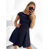 Šaty elegantní letní s krajkou bez rukávu dámské (S/M ONE SIZE) ITALSKÁ MÓDA IM923050/DU (Velikost S/M/L, Barva Černá)