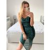Šaty elegantní dlouhé společenské třpytivé flitrové na ramínka dámské (S/M ONE SIZE) ITALSKÁ MÓDA IMWY224032/DU