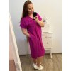 Šaty oversize krátký rukáv dámské nadrozměr (3XL/4XL ONE SIZE) ITALSKá MóDA IMC23132/DU (Velikost 3XL/4XL, Barva Černá)