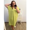 Šaty oversize krátký rukáv dámské nadrozměr (3XL/4XL ONE SIZE) ITALSKá MóDA IMC23132/DU (Velikost 3XL/4XL, Barva Černá)