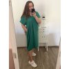 Šaty oversize krátký rukáv dámské nadrozměr (3XL/4XL ONE SIZE) ITALSKá MóDA IMC23132/DU (Velikost 3XL/4XL, Barva Černá)