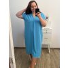 Šaty oversize krátký rukáv dámské nadrozměr (3XL/4XL ONE SIZE) ITALSKá MóDA IMC23132/DU (Velikost 3XL/4XL, Barva Černá)