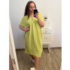 Šaty oversize krátký rukáv dámské nadrozměr (3XL/4XL ONE SIZE) ITALSKá MóDA IMC23132/DU (Velikost 3XL/4XL, Barva Černá)