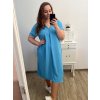 Šaty oversize krátký rukáv dámské nadrozměr (3XL/4XL ONE SIZE) ITALSKá MóDA IMC23132/DU (Velikost 3XL/4XL, Barva Černá)