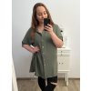 Košile dlouhý rukáv dámská nadrozměr (XL/2XL/3XL ONE SIZE) ITALSKá MóDA IM423105/DU