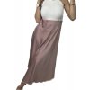 Sukně středně dlouhá saténová dámská (S/M ONE SIZE) ITALSKÁ MÓDA IMM23UN6886/DU (Velikost S/M/L, Barva Černá)