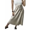 Sukně středně dlouhá saténová dámská (S/M ONE SIZE) ITALSKÁ MÓDA IMM23UN6886/DU (Velikost S/M/L, Barva Černá)