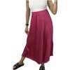 Sukně středně dlouhá saténová dámská (S/M ONE SIZE) ITALSKÁ MÓDA IMM23UN6886/DU (Velikost S/M/L, Barva Černá)