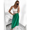 Sukně středně dlouhá saténová dámská (S/M ONE SIZE) ITALSKÁ MÓDA IMM23UN6886/DU (Velikost S/M/L, Barva Černá)