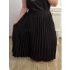 Sukně dlouhá skládaná dámská (L/XL ONE SIZE) ITALSKÁ MÓDA IM422002/DU (Velikost L/XL, Barva Černá)