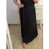 Sukně dlouhá skládaná dámská (L/XL ONE SIZE) ITALSKÁ MÓDA IM422002/DU (Velikost L/XL, Barva Černá)