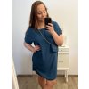 Šaty letní oversize s kabelkou krátký rukáv dámské nadrozměr (XL2XL/3XL ONE SIZE) ITALSKÁ MÓDA IMC22391/DU