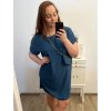 Šaty letní oversize s kabelkou krátký rukáv dámské nadrozměr (XL2XL/3XL ONE SIZE) ITALSKÁ MÓDA IMC22391/DU (Velikost 2XL/3XL, Barva růžová fuchsiová)