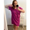 Šaty letní oversize s kabelkou krátký rukáv dámské nadrozměr (XL2XL/3XL ONE SIZE) ITALSKÁ MÓDA IMC22391/DU