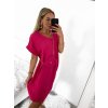Šaty letní oversize s kabelkou krátký rukáv dámské nadrozměr (XL2XL/3XL ONE SIZE) ITALSKÁ MÓDA IMC22391/DU
