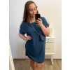 Šaty letní oversize s kabelkou krátký rukáv dámské nadrozměr (XL2XL/3XL ONE SIZE) ITALSKÁ MÓDA IMC22391/DU