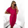 Šaty letní oversize s kabelkou krátký rukáv dámské nadrozměr (XL2XL/3XL ONE SIZE) ITALSKÁ MÓDA IMC22391/DU