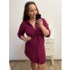 Šaty košilové oversize krátký rukáv dámské (M/L/XL ONE SIZE) ITALSKÁ MÓDA IM423007/DU
