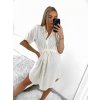 Šaty košilové oversize krátký rukáv dámské (M/L/XL ONE SIZE) ITALSKÁ MÓDA IM423007/DU